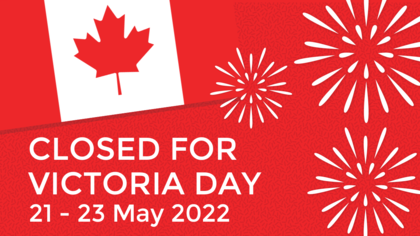 Closed for May Long Weekend 21-23 May 2022.