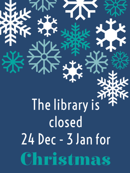 Christmas closure 24 Dec - 3 Jan 2022