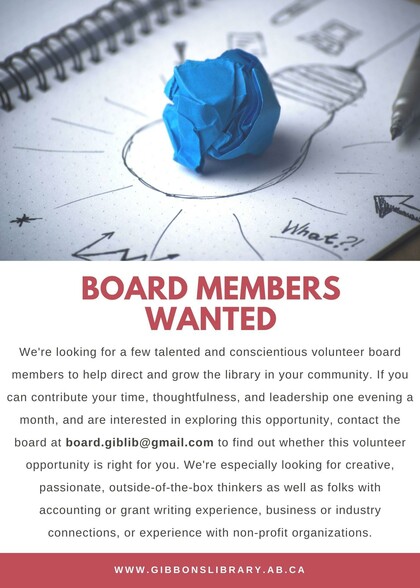 Library Board members wanted!
